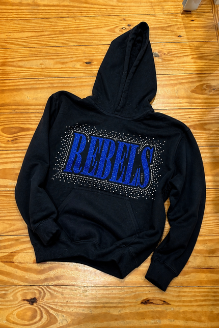 Rebels Glitter & Rhinestones Hoodie