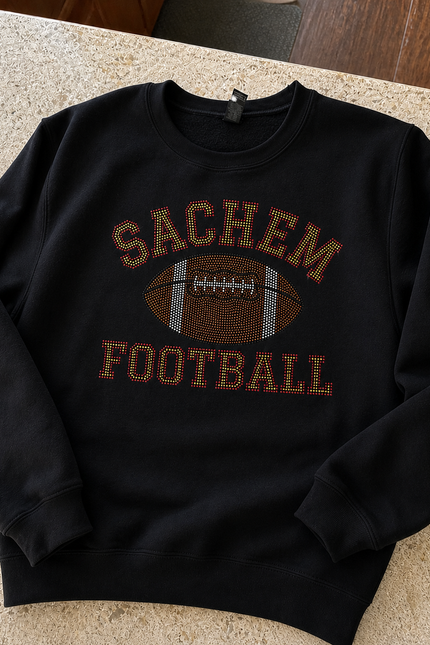 Sachem Football Rhinestone