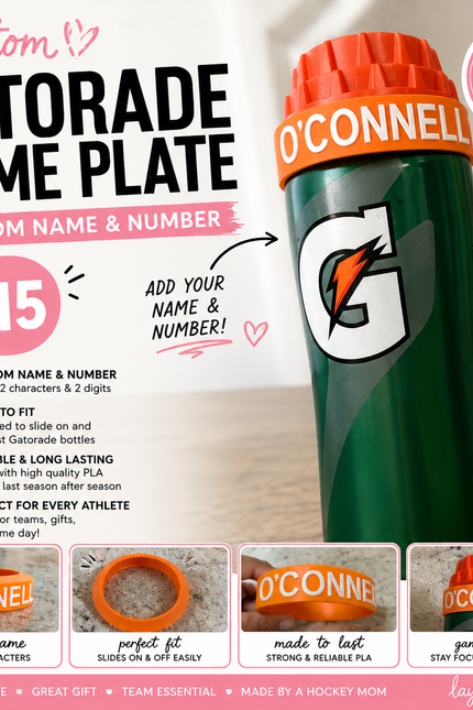 Gatorade name plate