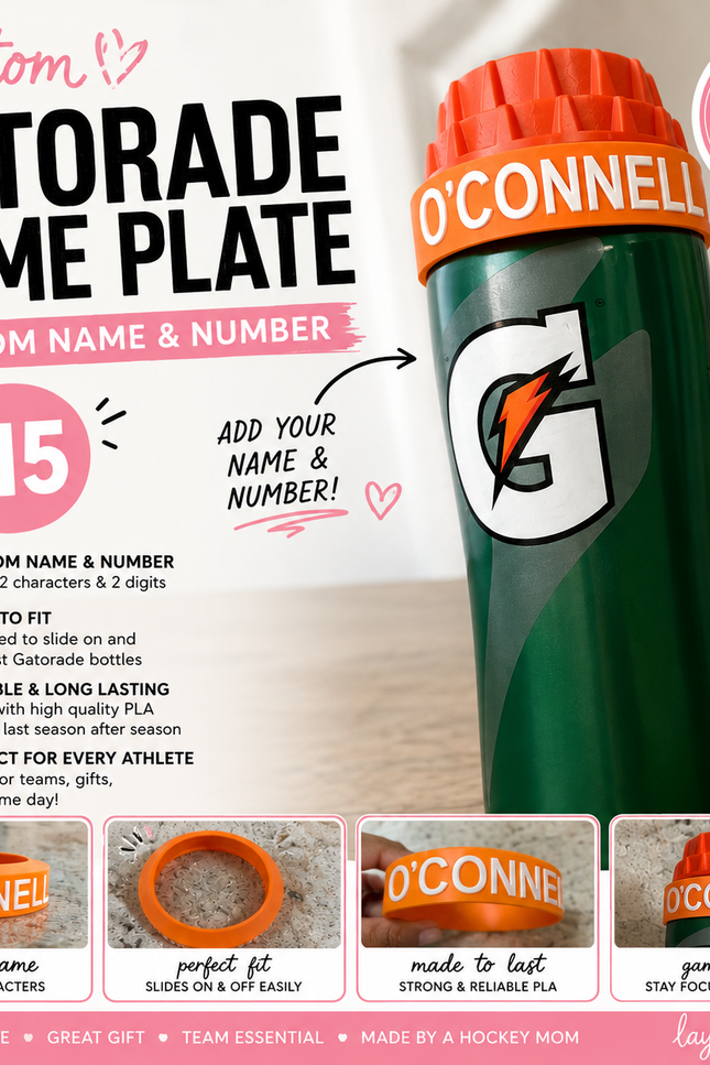 Gatorade name plate