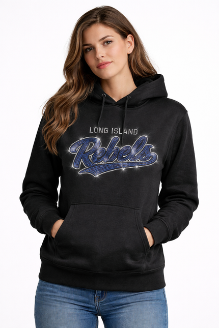 Script Rebel Rhinestone Hockey Hoodie