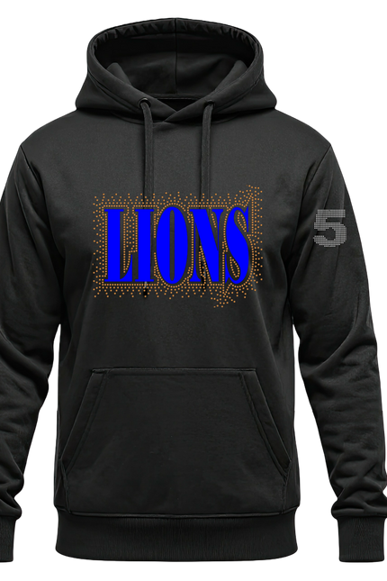 LIONS Glitter & Rhinestones Hoodie