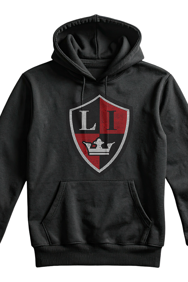 Royal Rhinestone Hockey Hoodie