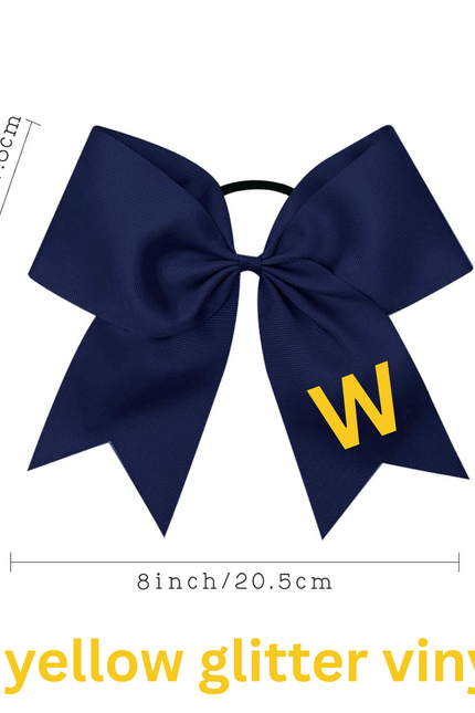 Whitcomb Yellow Glitter Cheer Bow