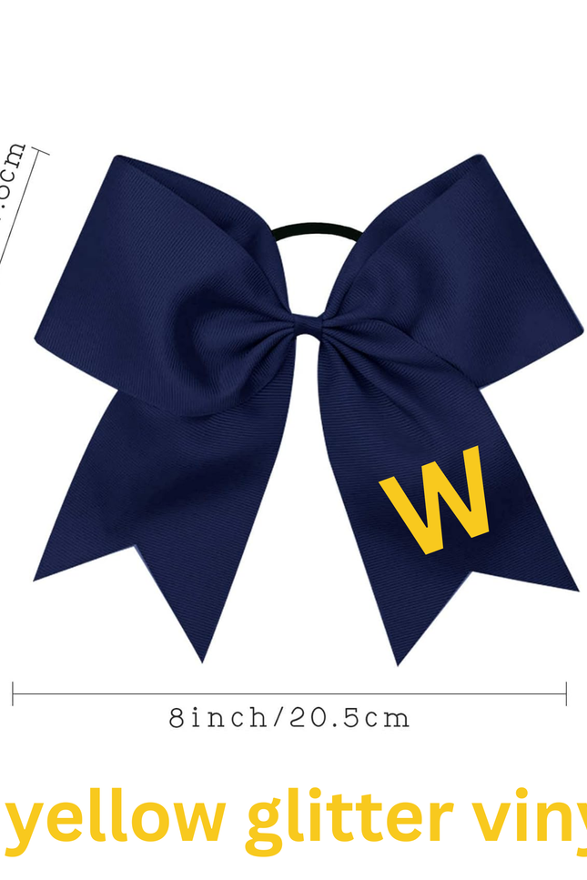 Whitcomb Yellow Glitter Cheer Bow