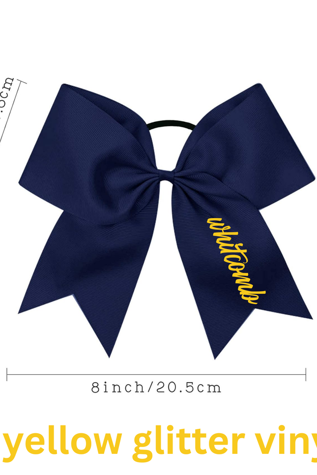 Whitcomb Yellow Glitter Cheer Bow