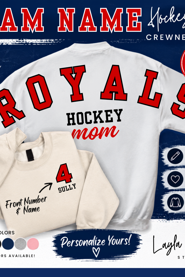 Hockey Mom Custom Crewneck