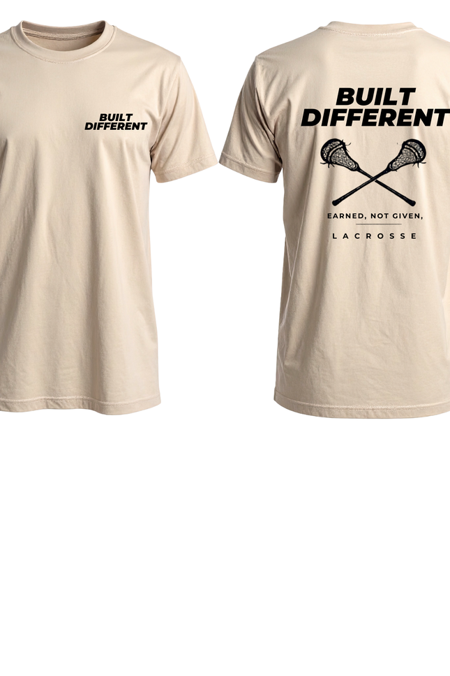 Built Different Lacrosse Tee – Earned, Not Given Shirt