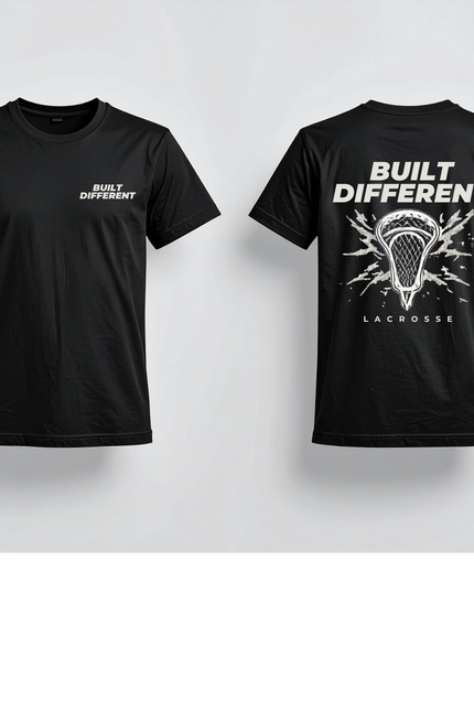 Built Different Lacrosse Graphic Tee – Athletic Lacrosse Shirt