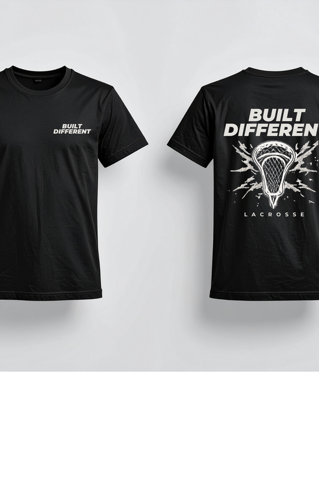 Built Different Lacrosse Graphic Tee – Athletic Lacrosse Shirt