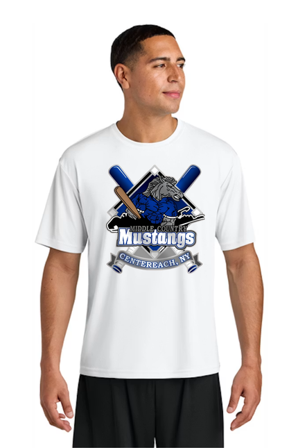 Middle Country Mustangs Baseball Jersey Tee