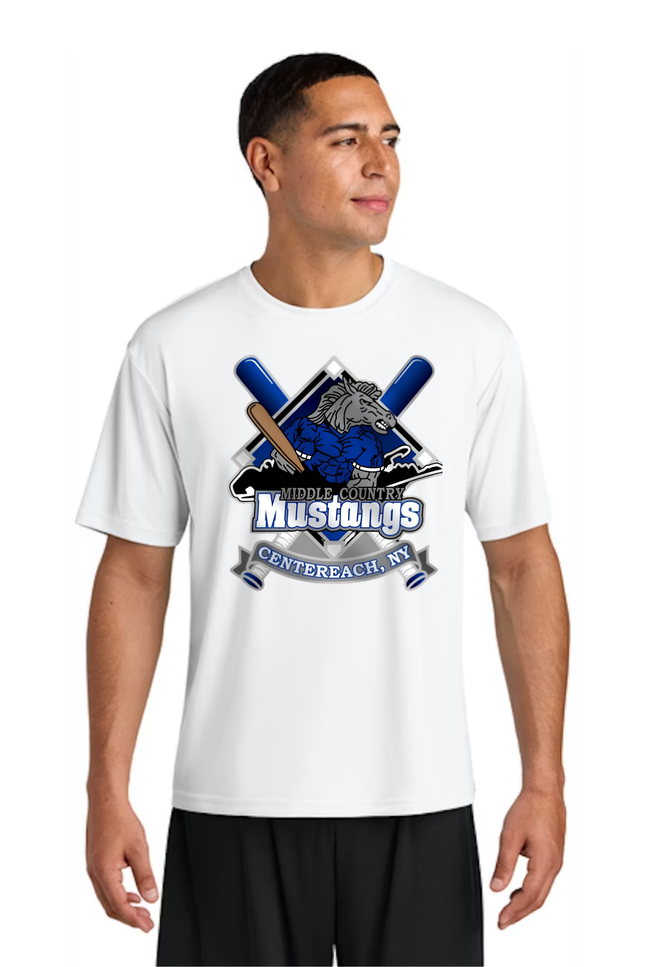 Middle Country Mustangs Baseball Jersey Tee
