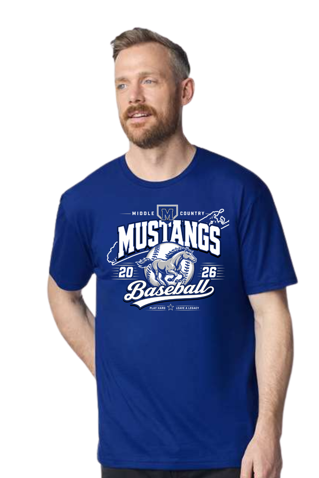 Middle Country Mustangs Baseball T-Shirt