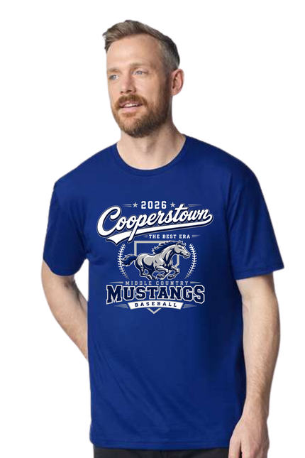 Cooperstown 2026 Middle Country Mustangs Baseball T-Shirt