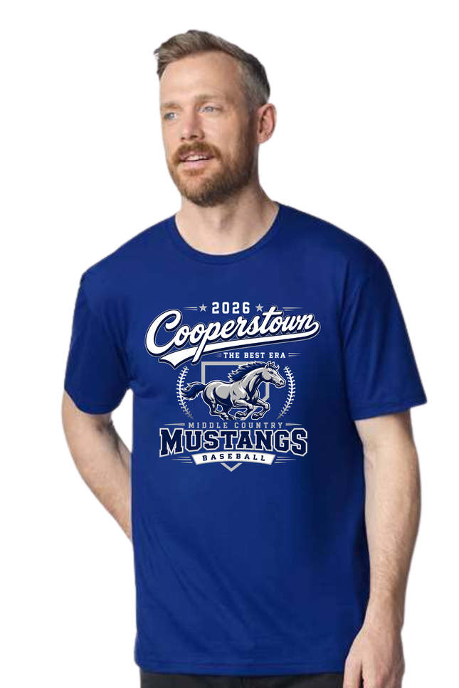 Cooperstown 2026 Middle Country Mustangs Baseball T-Shirt