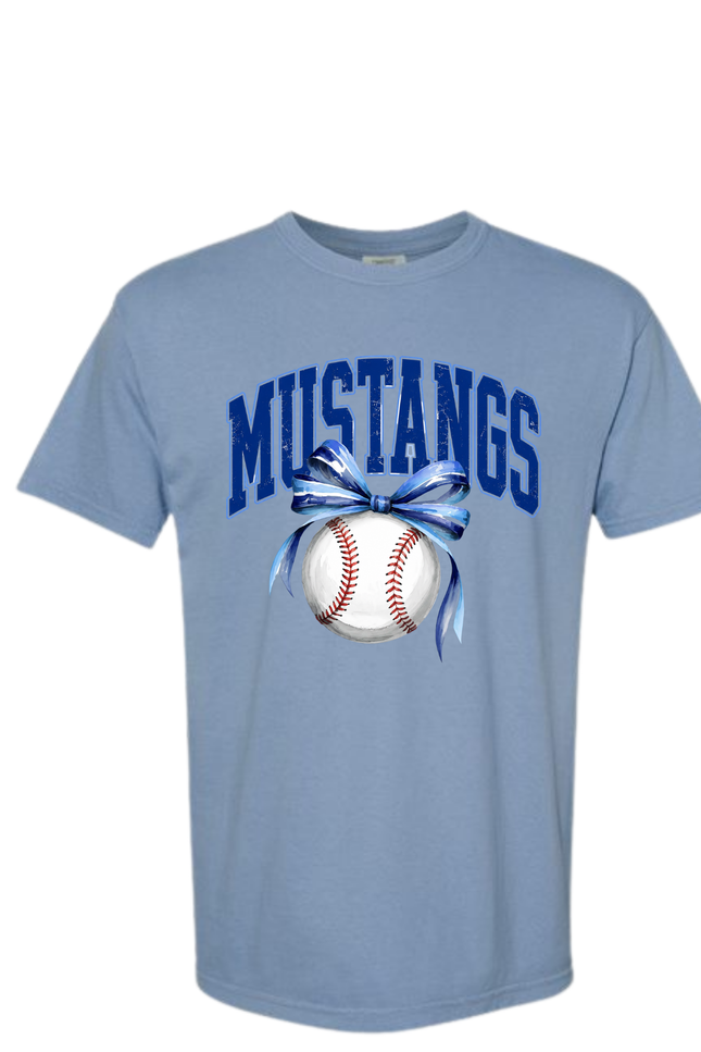 Mustangs Baseball Bow T-Shirt