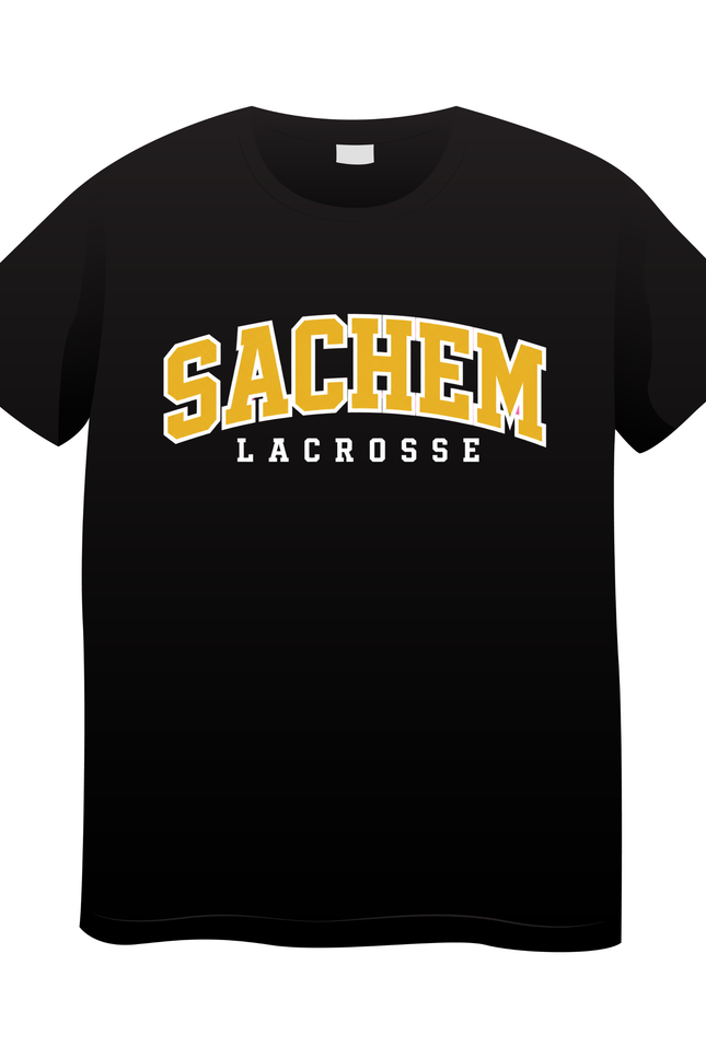Gold Personalized Sachem Lacrosse Racerback/Tshirt
