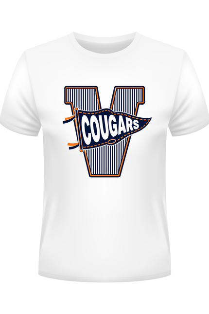 Valley Creek Cougars Varsity Pennant T-Shirt
