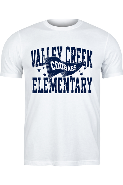 Valley Creek Elementary Cougars Vintage Pennant Spirit Wear
