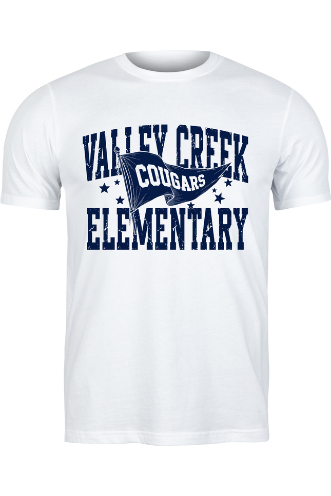 Valley Creek Elementary Cougars Vintage Pennant Spirit Wear