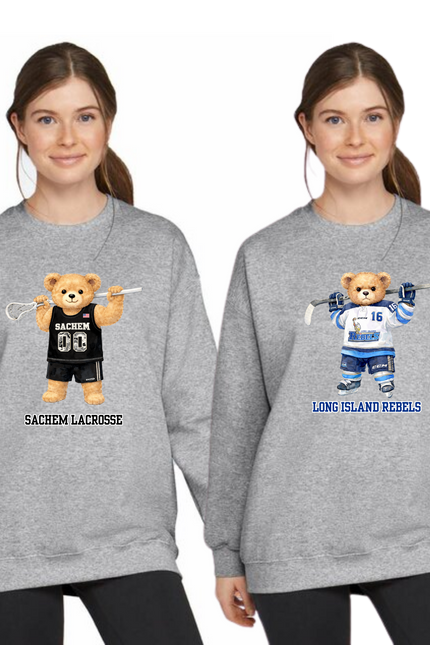 Custom Teddy Bear Team Sweatshirt – Personalized Player Number & Sport!